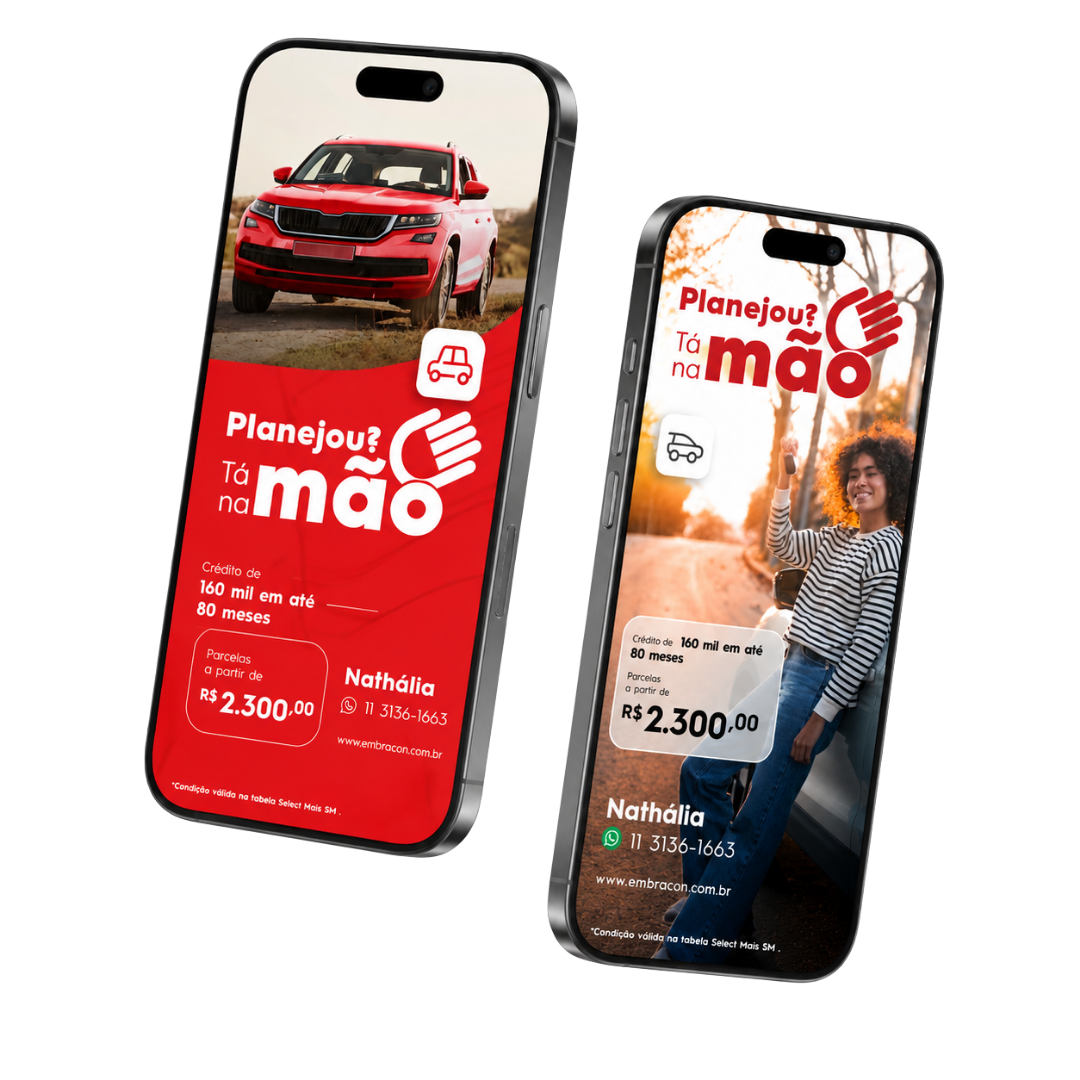Peças comerciais Embracon geradas com IA